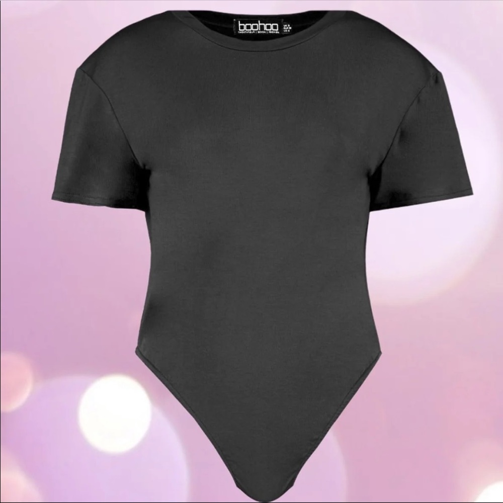 NWT Black T-shirt bodysuit - Picture 4 of 12